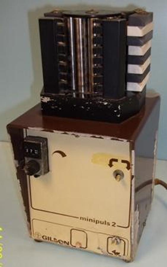 Used QTY. 1. GILSON MEDICAL ELECTRONICS MINIPLUS 2 MULTI STAGE (4 STAGE) PERISTALTIC PUMP