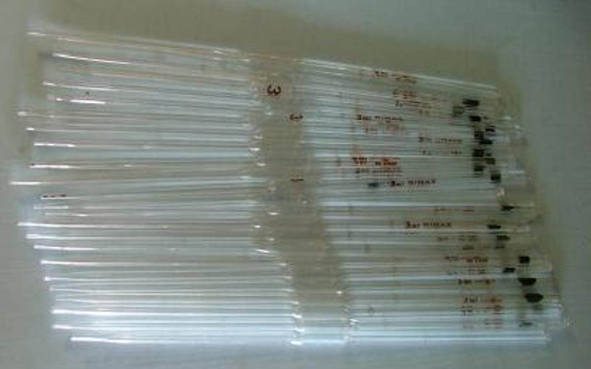 Used GLASS PIPETTES 3ML
