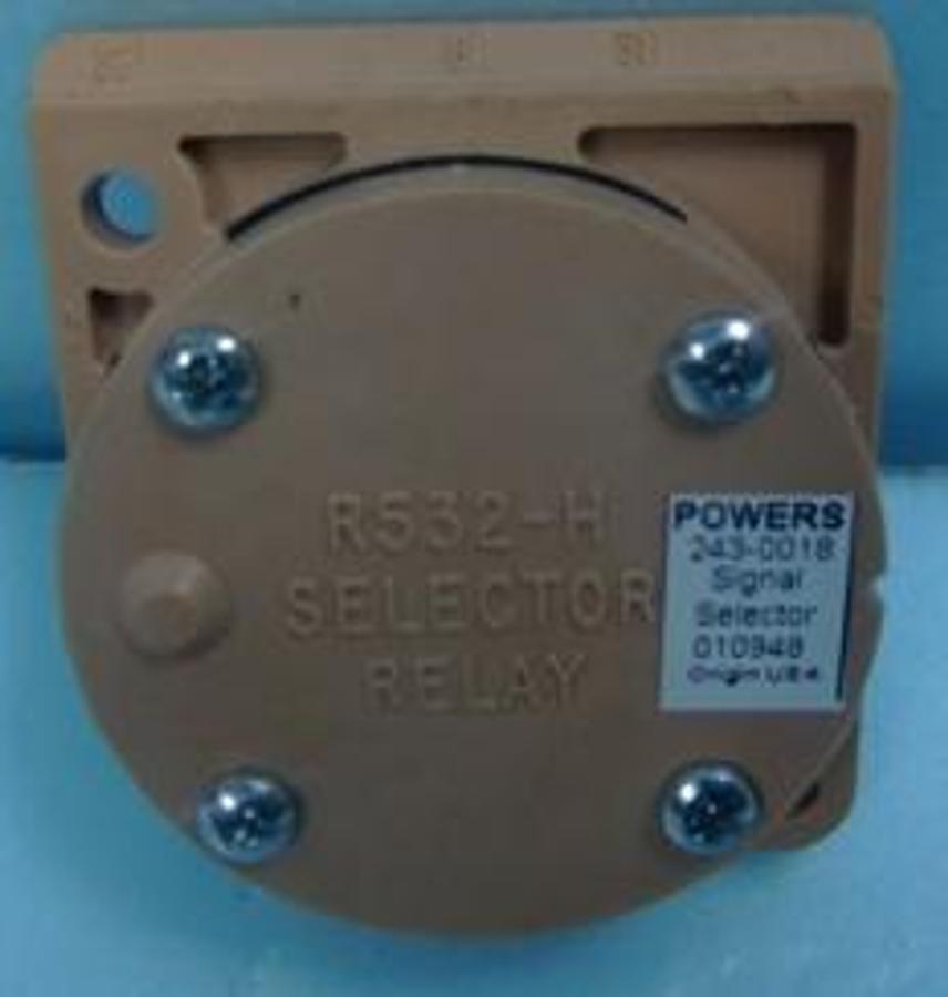Used SIEMENS / POWERS 243-0018 MODEL 143 HIGHEST PRESSURE SIGNAL SELECTOR 010948 SELECTOR RELAY R532-H.