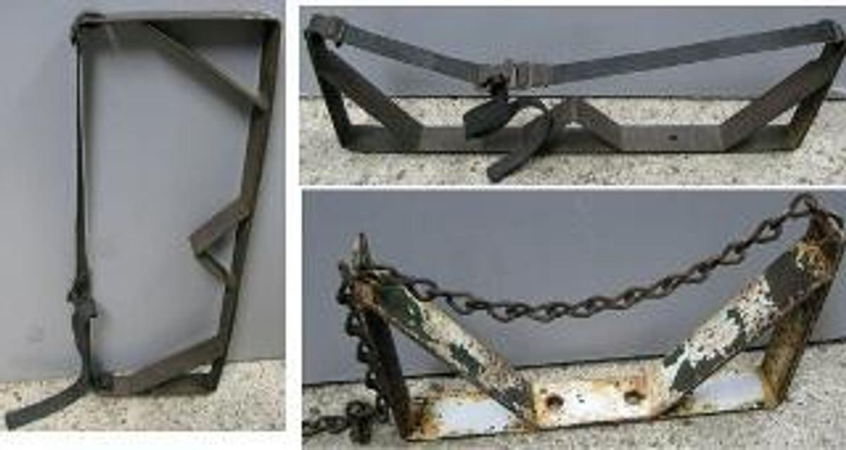 Used WALL MOUNT BOTTLE RACK FOR TWO BOTTLES