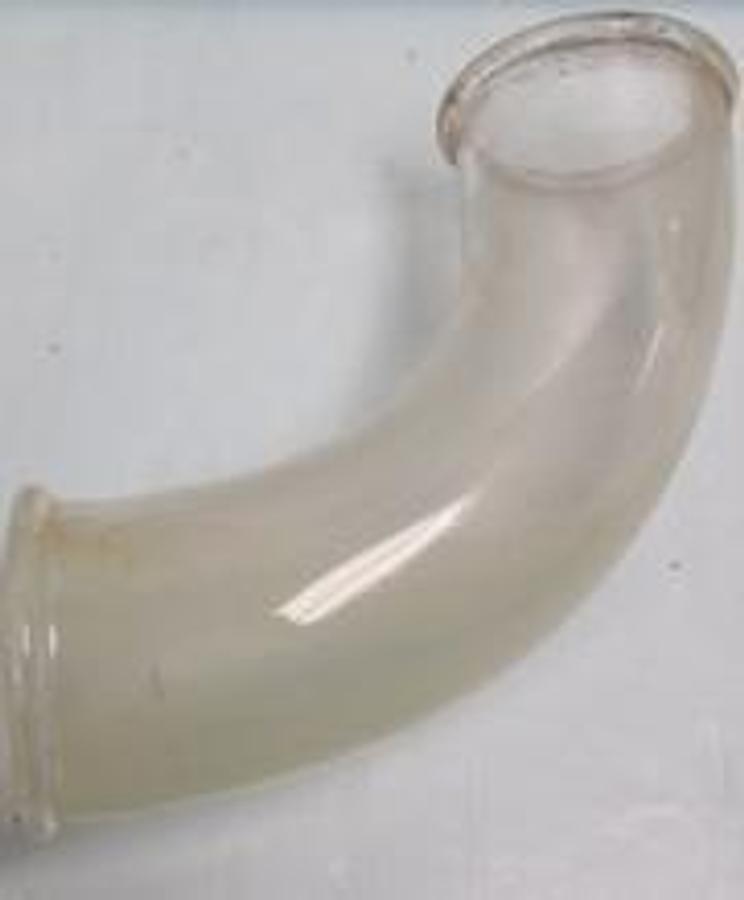 Used PYREX GLASS 2" 90 DEG. GLASS FITTING BEADED ENDS.