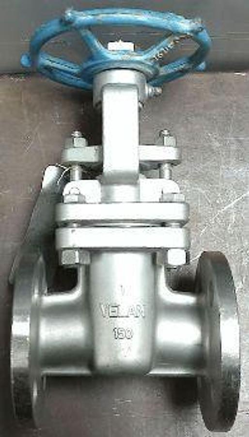 Used VELAN 1" 150 CF8M RAISED FACE FLANGED GATE VALVE