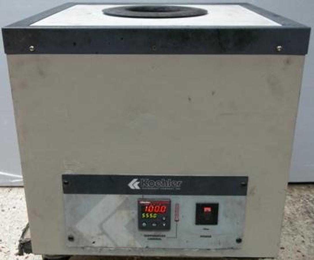 Used QTY. 1. KOEHLER INSTRUMENT COMPANY K27100 RAMSBOTTOM CARBON RESIDUE APPARATUS MODEL: K27101