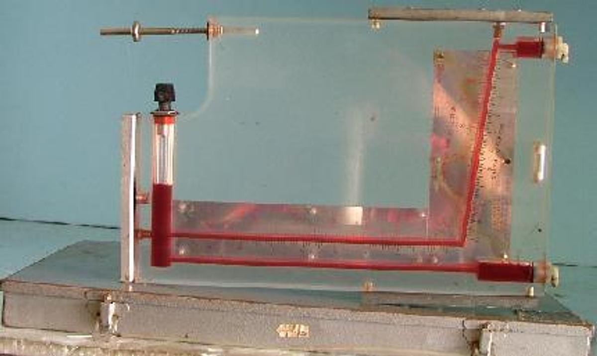 Used QTY. 1. DWYER SERIES 400 AIR VELOCITY KIT CONTAINING INCLINED VERTICAL MANOMETER