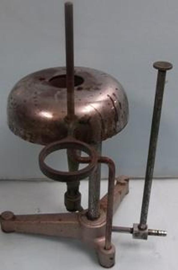 Used QTY. 1. KOEHLER BUNSEN BURNER FLASH POINT STAND WITH CUP HOLDER AND BELL.