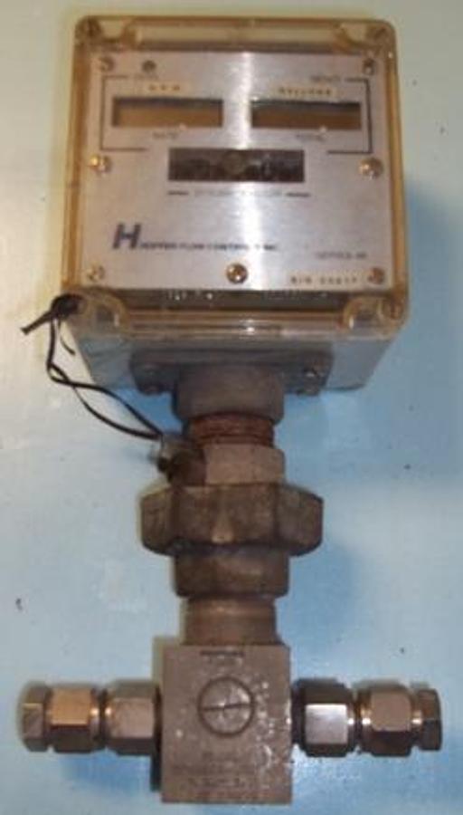 Used QTY. 1. HOFFER FLOW CONTROLS SER 46 SER 23917 GAS METER WITH FLOW BLOCK MODEL MF Â½ X 60A .025 .5-B-1MX-MS SN 23875. .