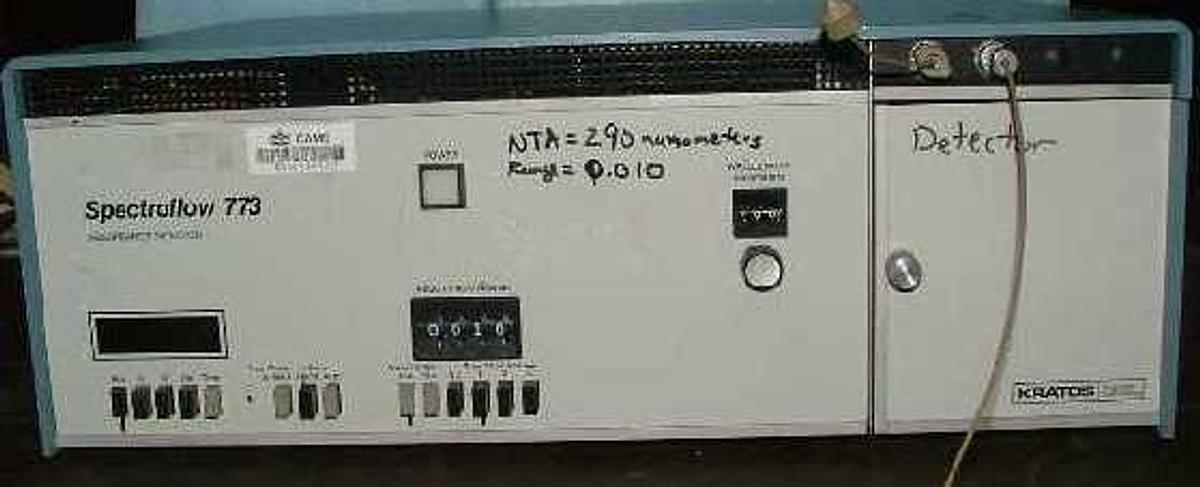 Used QTY. 1. KROTOS ANALYTICAL INSTRUMENT SPECTROFLOW 773 ABSORBANCE DETECTOR