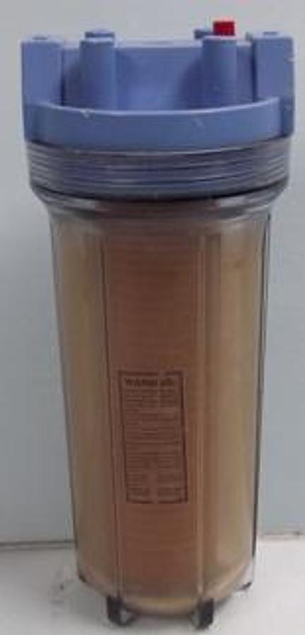 Used AMETEK PLASTIC FILTER CARTRIDGE ¾" INLET ¾" OUTLET DIA. 4" HEIGHT 12 7/8".