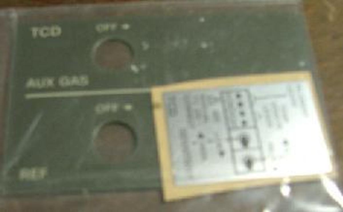 Used HEWLETT PACKARD TCD 5890 PANEL STICKER (NEW)