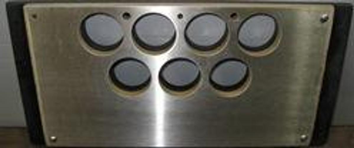 Used QTY. 1. CANNON VISCOSITY BATH TOP TUBE HOLDER PART 17" X 8 1/8" X 1 1/16" TOP FOR VISCOSITY BATH