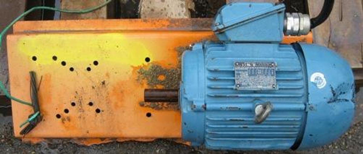 Used QTY. 1. WEG PUMP MOTOR ON A SKID