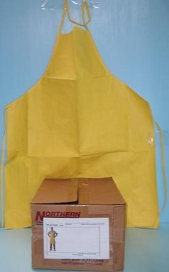 Used DUPONT TYCHEM QC BIB-TYPE APRON 28 X 36 PT# 37470 10008247.