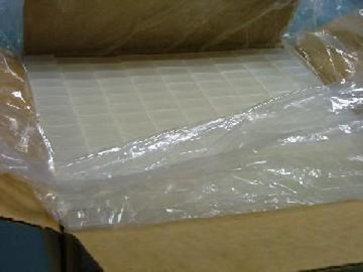 Used CASE'S PLASTIC MICROSCOPE SLIDE BOXES. EA. BOX HOLDS FIVE SLIDES. 144 BOXES PER CASE.