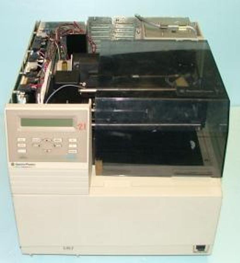 Used QTY. 1. SPECTRA-PHYSICS SPECTRA SYSTEM AS3500 INERT VARIABLE-100P AUTO SAMPLER WITH SAMPLE PREPARATION SERIAL# 023/01743-5 MODEL# AS3500 DOES NOT POWER UP PARTS MACHINE.