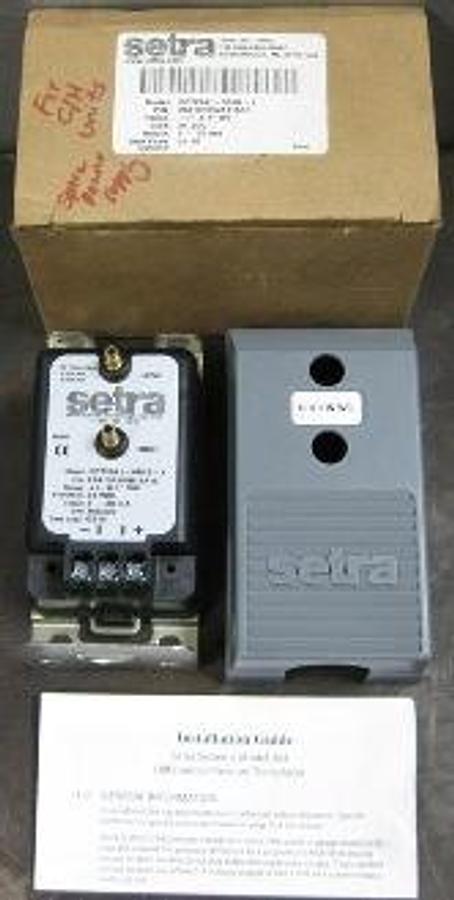 Used SETRA LOW DIFFERENTIAL PRESSURE TRANSDUCER PART NO: 26410R1WB11A1C MODEL: DPT2641-OR1B-1