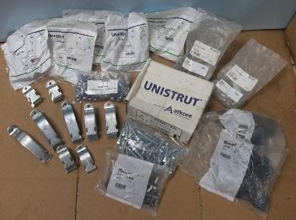 Used LOT UNISTRUT A PART OF ATKORE INTERNATIONAL PIPE CLAMPS CONSISTING