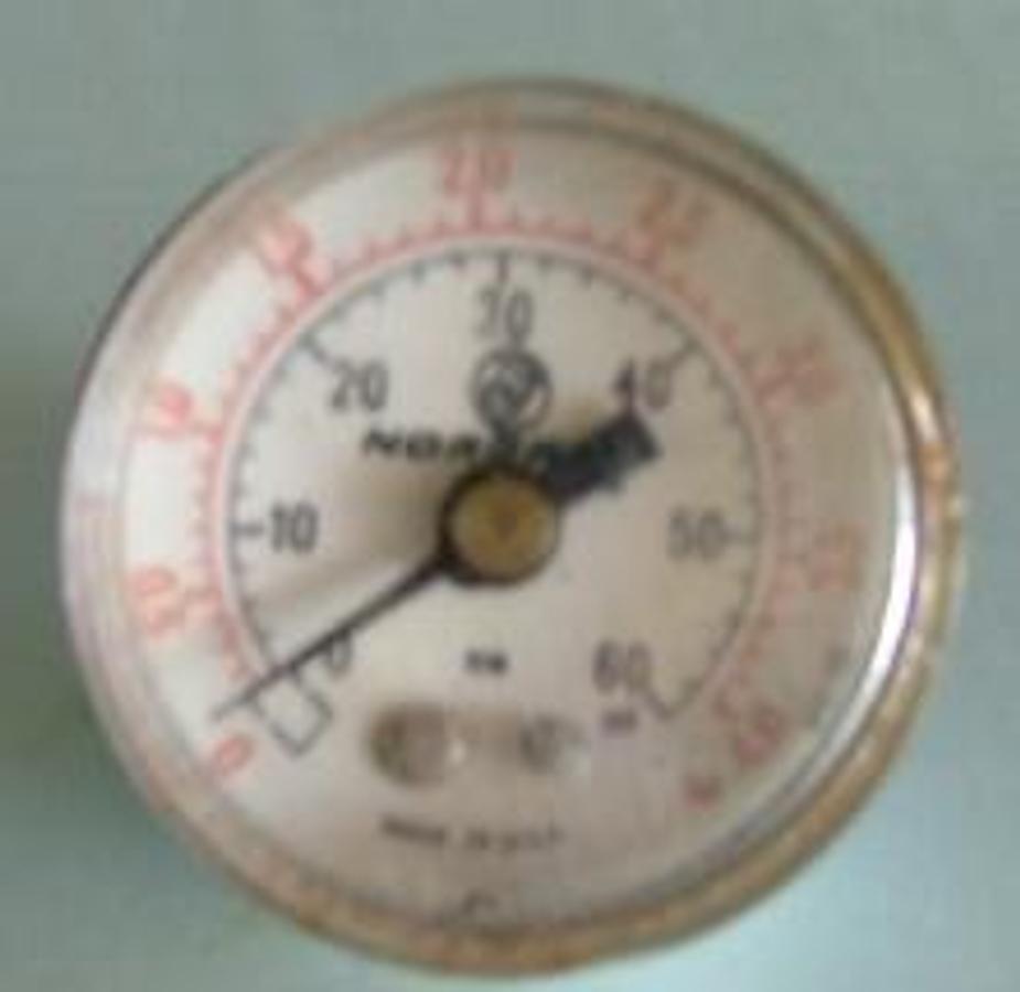 Used NORGREN RANGE -30 TO 0 IN. HG -100 TO 0 KPA DO NOT USE ON OXYGEN SERVICE 34693-3 ISSD