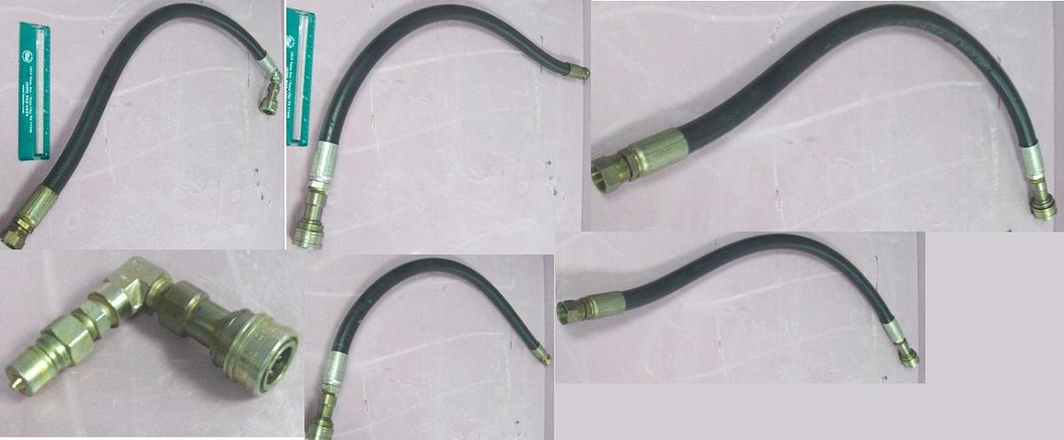 Used QTY. 5. BLACK HYDRAULIC HOSES
