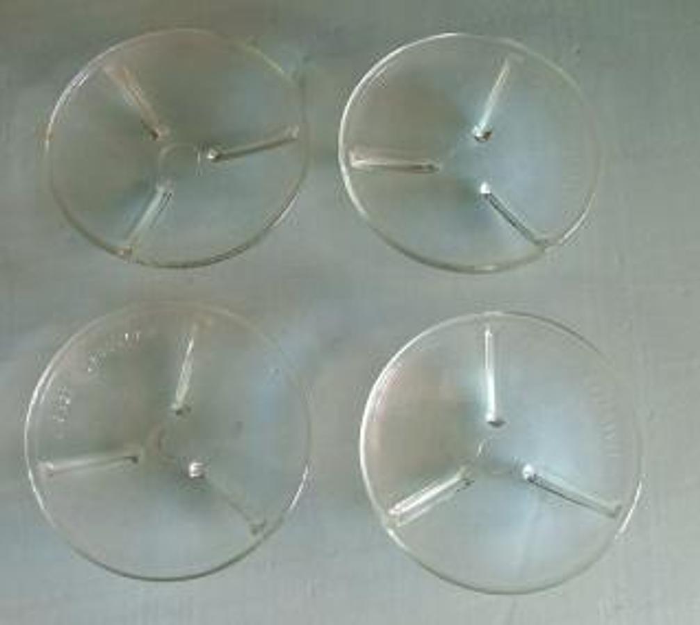 Used QTY. 3. WATCHGLASSES: 3.5"DIA WITH SUPPORT RIDGES