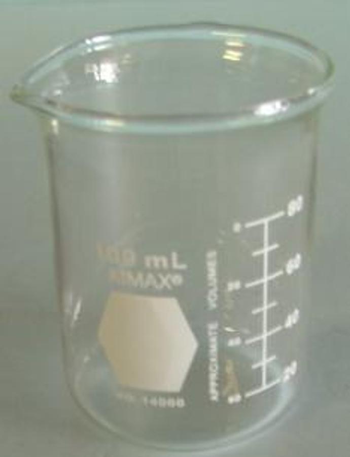 Used QTY. 1. KIMAX: NO 14000 BEAKER 100ML