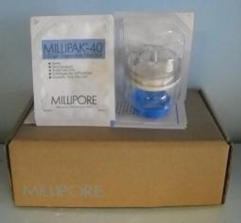 Used QTY. 2. MILLIPORE MILLIPAK-40 022 MU METER DISPOSABLE FILTER UNIT COMES WITH BOX AND INSTRUCTIONS