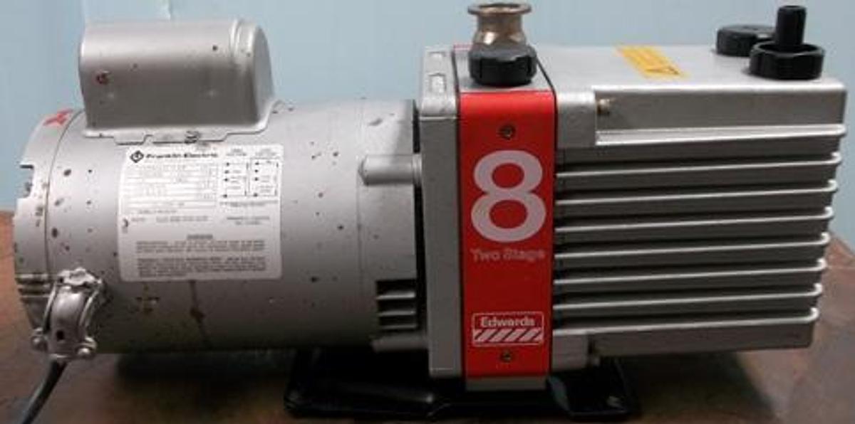 Used EDWARDS 8 TWO STAGE HIGH VACUUM PUMP