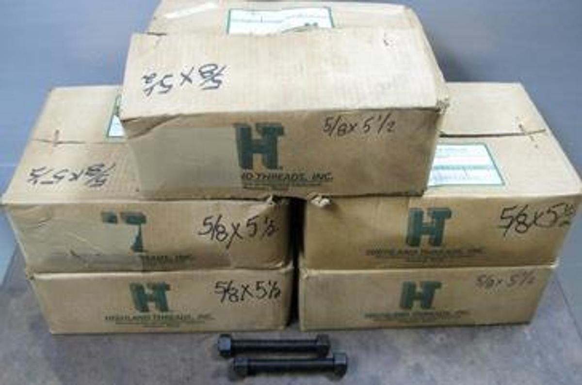 Used HIGHLAND THREAD INC. BOXES OF 65 STUDS WITH NUTS