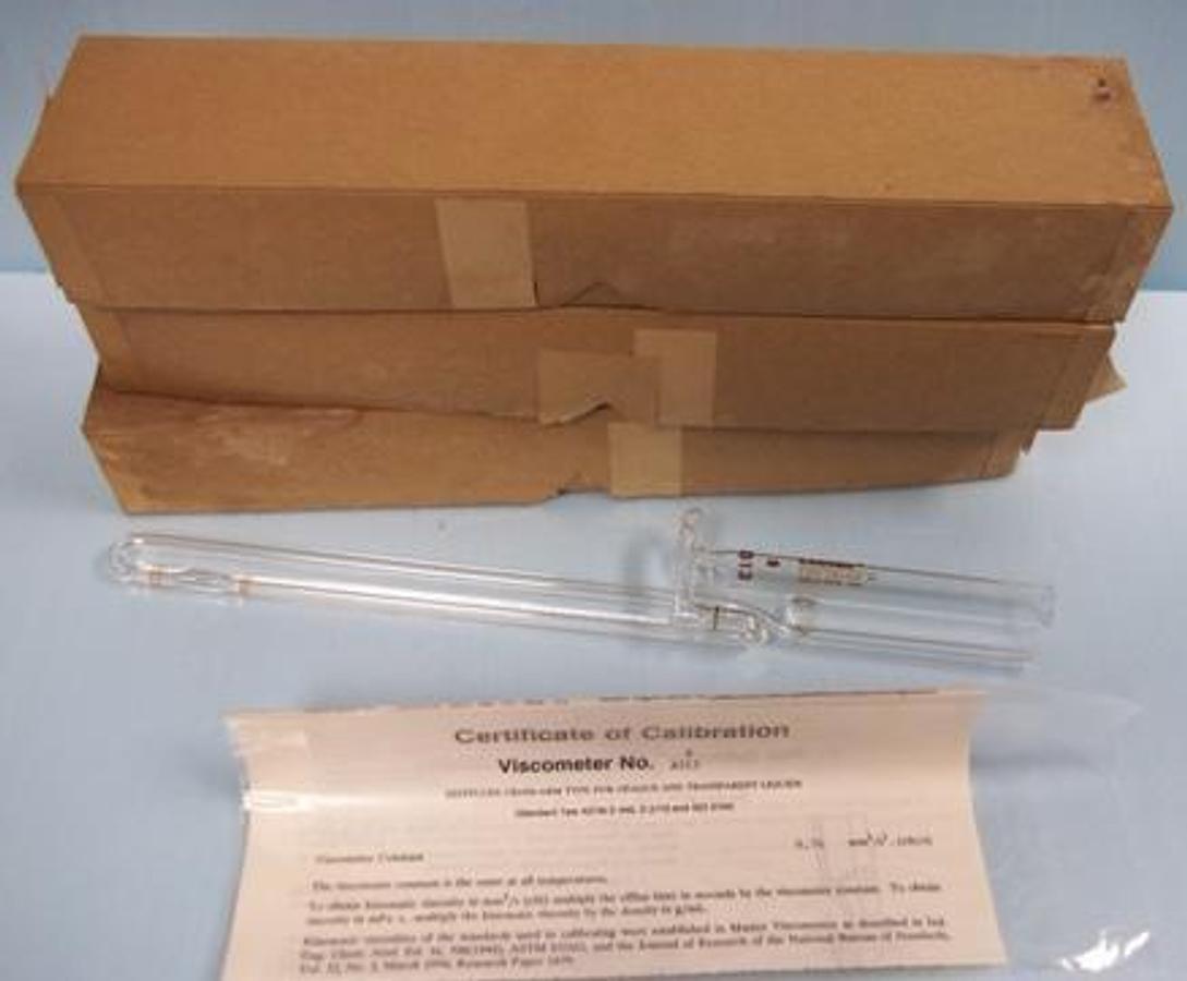 Used CANNON CALIBRATED VISCOSITY METER TUBES ( VISCOMETER TUBES) SIZE 8