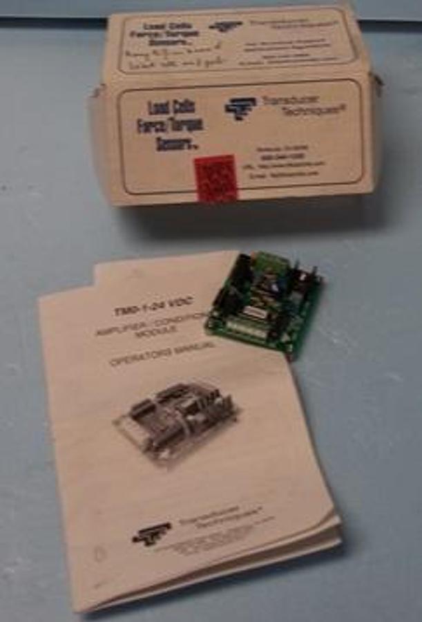 Used TRANSDUCER TECHNIQUES LOAD CELLS FORCE TORQUE SENSOR AMPLIFIER/ CONDITIONER MODULE (MFR) MODEL TMO-1-24-VOC.