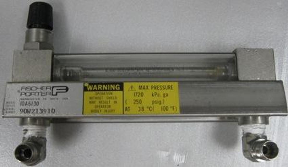 Used QTY. 1. FISCHER & PORTER VARIABLE FLOW METER MODEL: 10A6130
