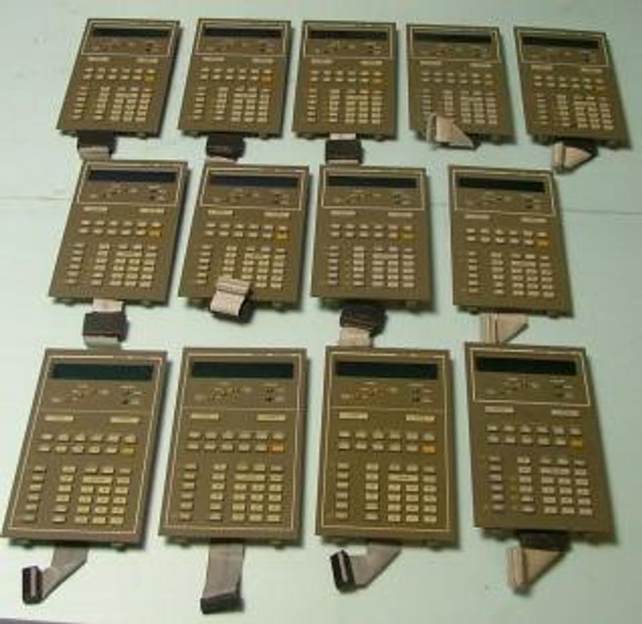 Used QTY. 8. HEWLETT PACKARD HP SERIES II GAS CHROMATOGRAPH CONTROL KEYPAD AND BOARD WITH RIBBON CABLE.