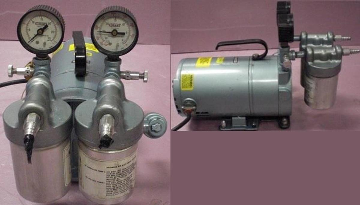 Used QTY. 1. GAST VACUUM PUMP / AIR COMPRESSOR