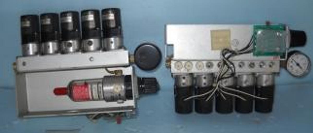 Used QTY. 2. HUMPHREY MINI-MYTE SETUPS WITH 5 MINI-MYTE AIR VALVES AND 1 WATTS FILTER