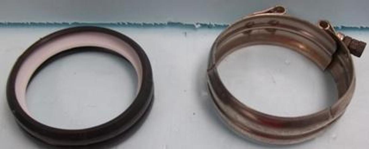 Used QTY. 1. BEAD TO BEAD 3" GLASS PIPE CONNECTION WITH SEAL.