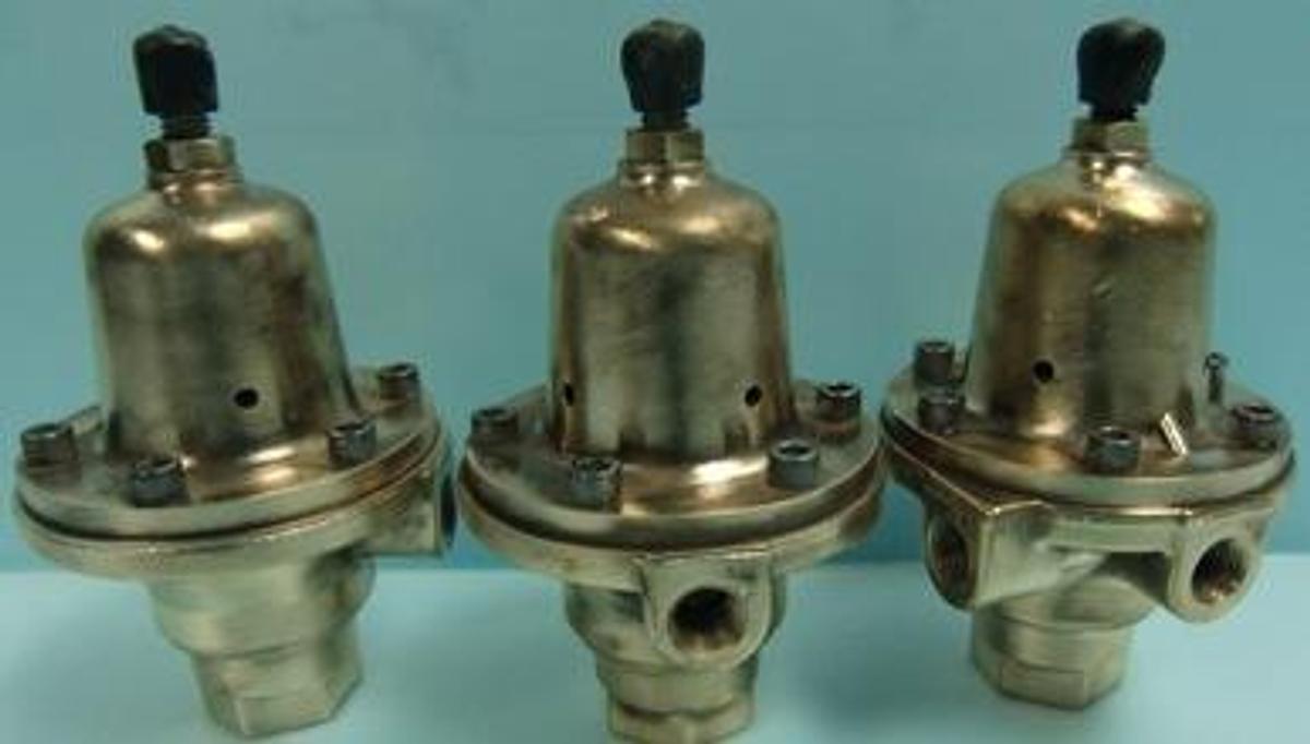 Used QTY. 3. FISHER / APPLIED CONTROL PRESSURE REGULATOR BRASS CONSTRUCTION