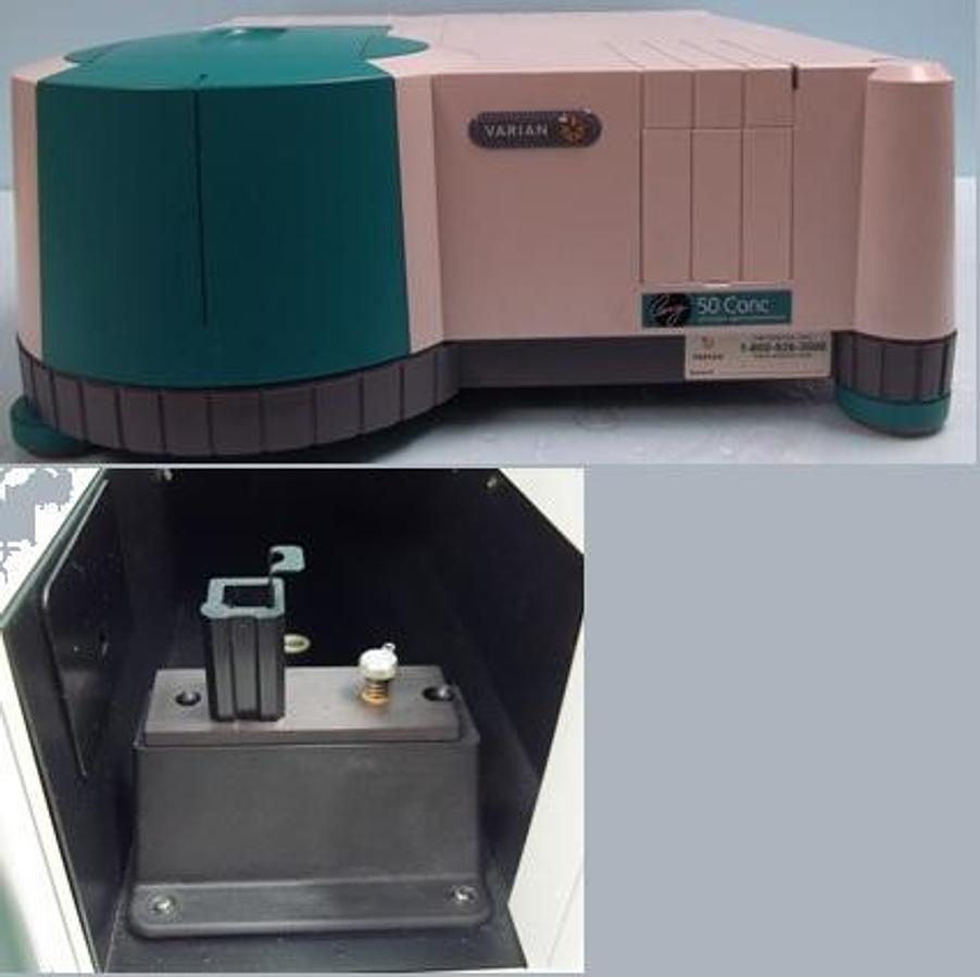 Used VARIAN CARY 50 CONC UV VISIBLE SPECTROPHOTOMETER