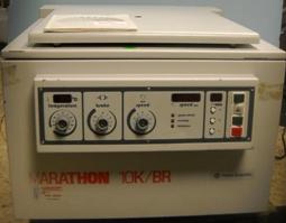Used QTY. 1. FISHER SCIENTIFIC / MARATHON HIGH SPEED CHILLING TABLETOP CENTRIFUGE 10K/BR TYPE: HOECHSTZUL. DREHZAHL