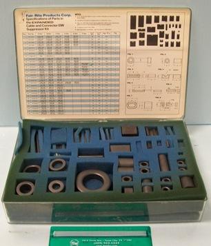 Used FAIR-RITE PRODUCTS CORP. EXPANDED CABLE CONNECTOR EMI SUPPRESSOR KIT PART # 0199000005.