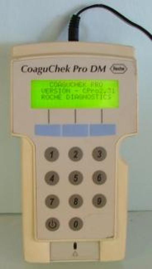 Used QTY. 1. ROCHE DIAGNOSTICS BATTERED COAGUCHEK PRO DM