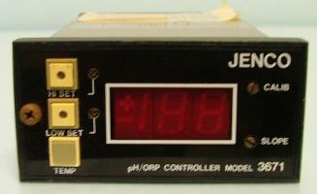 Used JENCO PH/ORP CONTROLLER MODEL 3671