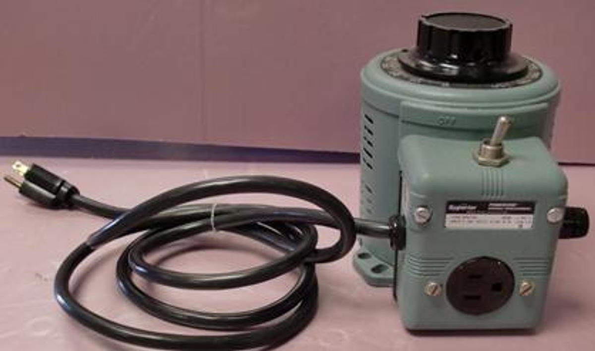 Used QTY. 1. SUPERIOR POWER STAT VARIABLE TRANSFORMERS; TYPE: 3PN116C