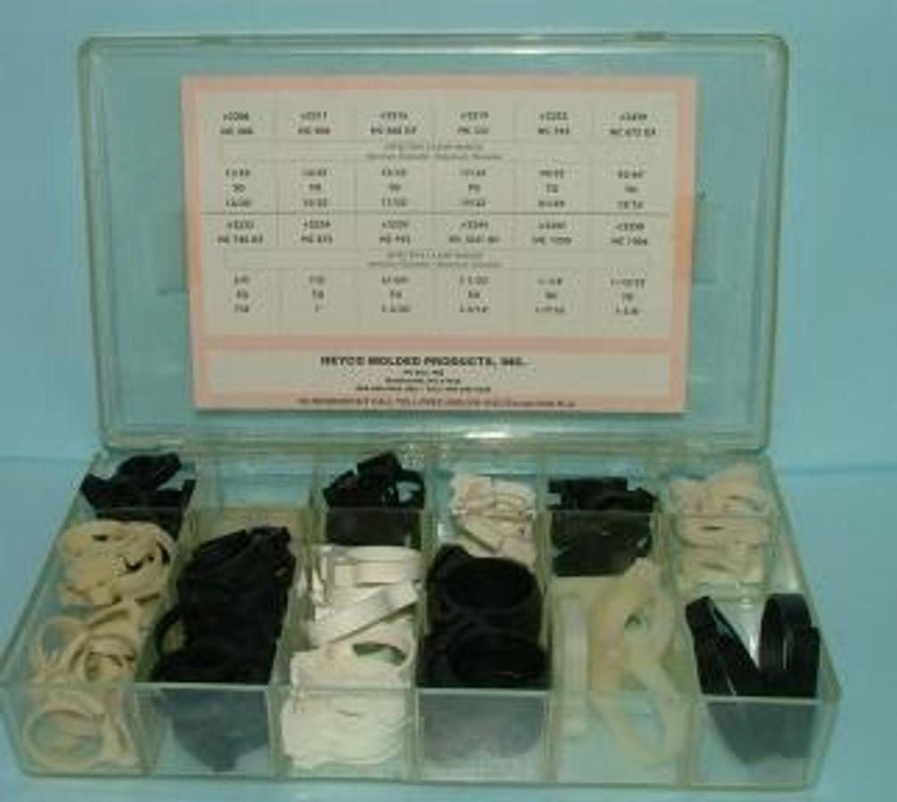 Used LOT NYLON HOSE CLAMPS 2ABKIT #9 (#2399) EFFECTIVE DIAMETER-MAXIMUM DIAMETER