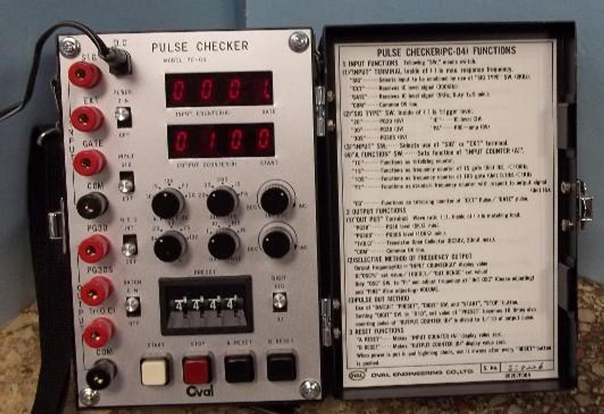 Used QTY. 1. OVAL ENGINEERING CO. LTD. PULSE CHECKER MODEL: PC-04