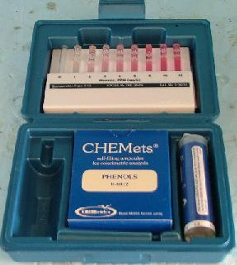 Used QTY. 1. CHEMETS PHENOLS TEST KIT CAT. NO. C-8012