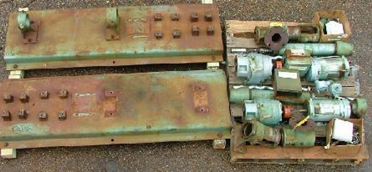 Used QTY. 2. ROBBINS / MEYERS MOYNO PROGRESSING CAVITY PUMPS. SUCTION HOUSING = 3" FLANGED INLET
