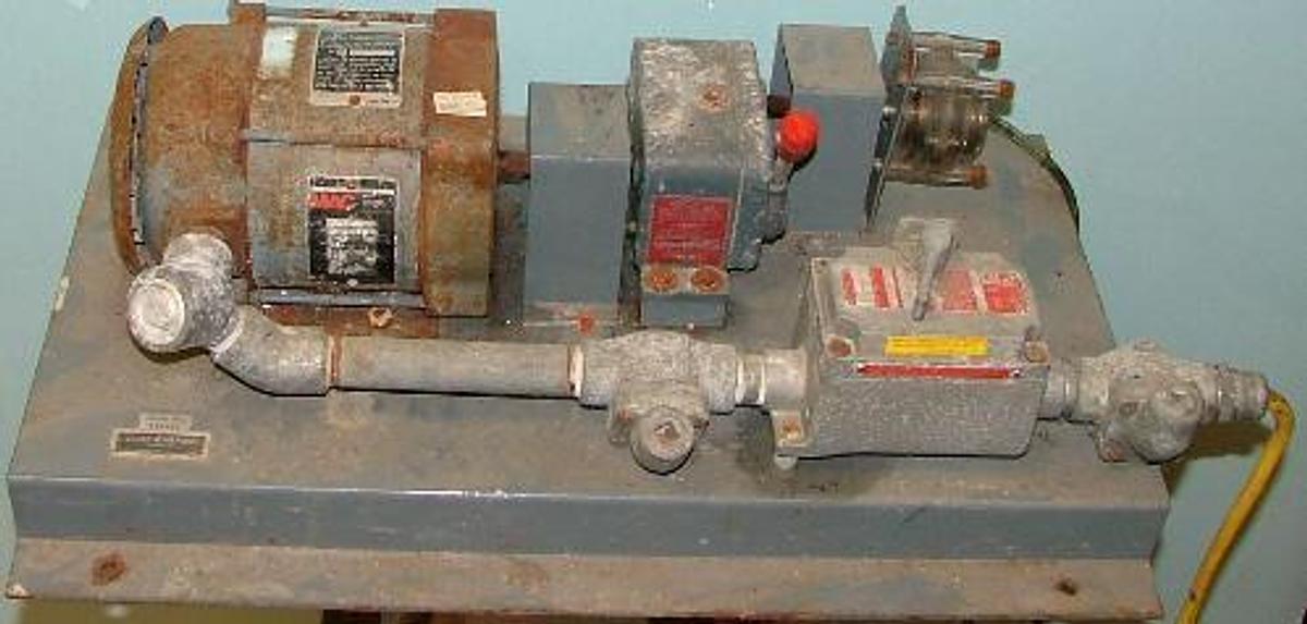 Used QTY. 1. COLE-PARMER MASTER FLEX PUMP SKID MOUNTED MOTOR DRIVEN EXPLOSION PROOF