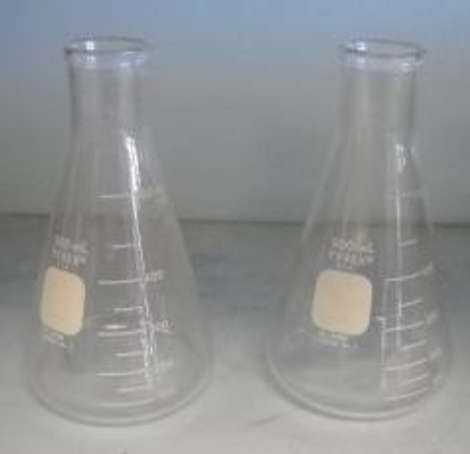 Used PYREX #4980 500ML ERLENMEYER FLASKS.