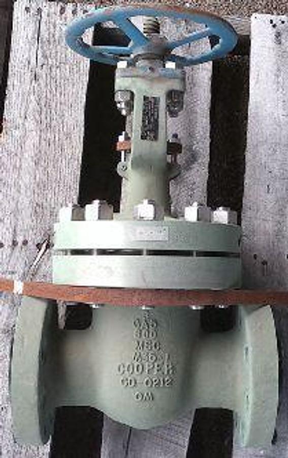 Used COOPER 3" 600 M35-1 MONEL 400 FLANGED RAISED FACE GATE VALVE 3" GA5