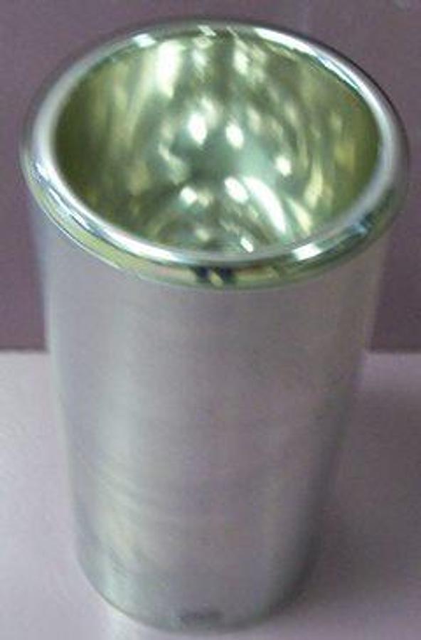 Used QTY. 1. POPE SCIENTIFIC DEWAR FLASK SILVERED GLASS ALUMINUM SIDE NITROGEN DEWAR.
