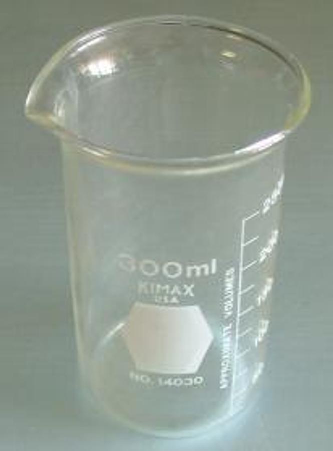 Used QTY. 1. KIMAX: BEAKER 300ML NO. 14030
